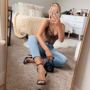 Leopard Cowl neck tank 🐆